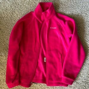 Pink fleece columbia jacket